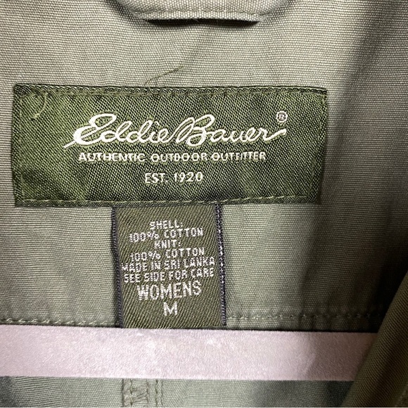 Eddie Bauer Army Green Military Utility Jacket Womens Sz M - Picture 8 of 9